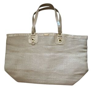 Versace Parfums Woven & Wicker Tote Bag